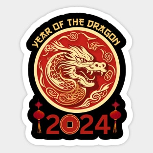 Chinese lunar Year 2024 Year Of The Dragon 2024 Sticker